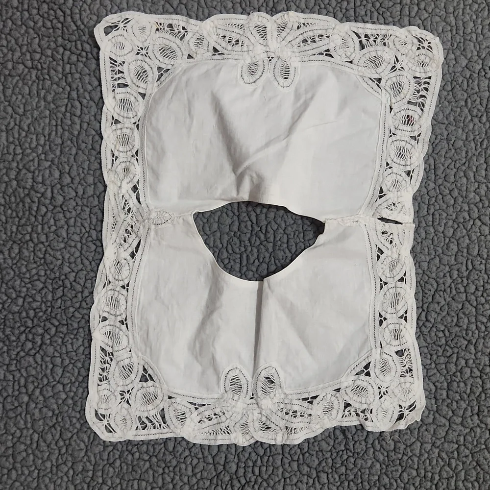Vintage White Cotton Bib